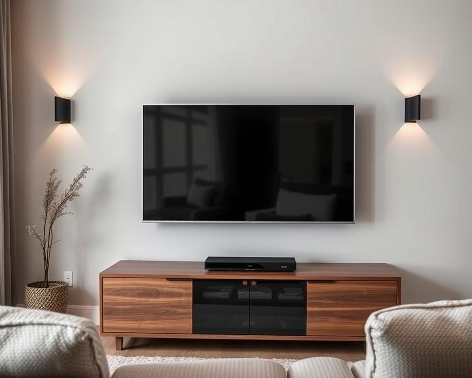 A sleek and modern home entertainment system, the Installation Iron TV Pro5.3 takes center stage in a minimalist living room setting. Placed atop a modern wood-and-glass entertainment unit, the TV's streamlined profile and brushed metal frame reflect the warm lighting from sconce-style lamps mounted on the walls. The room's neutral color palette of grays and whites allows the TV to be the focal point, while plush, textured furnishings create a cozy, inviting atmosphere. The camera captures the TV from a slightly elevated angle, showcasing its premium design and crisp, high-definition display. A sleek and modern home entertainment system, the Installation Iron TV Pro5.3 takes center stage in a minimalist living room setting. Placed atop a modern wood-and-glass entertainment unit, the TV's streamlined profile and brushed metal frame reflect the warm lighting from sconce-style lamps mounted on the walls. The room's neutral color palette of grays and whites allows the TV to be the focal point, while plush, textured furnishings create a cozy, inviting atmosphere. The camera captures the TV from a slightly elevated angle, showcasing its premium design and crisp, high-definition display.